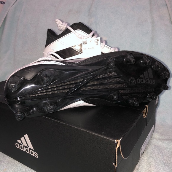 Adidas Freak Carbon Mid Cleats Black and White - Picture 5 of 5